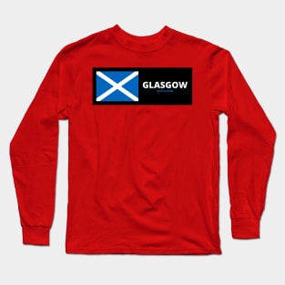 Glasgow City with Scottish Flag Long Sleeve T-Shirt